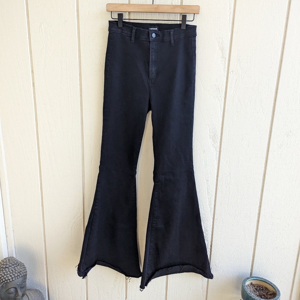 Poison Mushroom Super Flare Denim Bell Bottom Jeans Pants 7